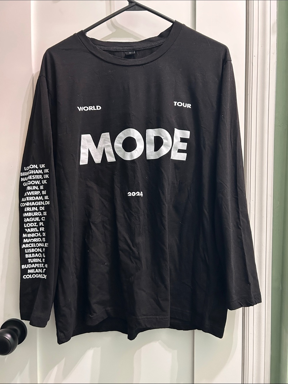 DEPECHE MODE 2024 Black Long-Sleeve Tour T-Shirt